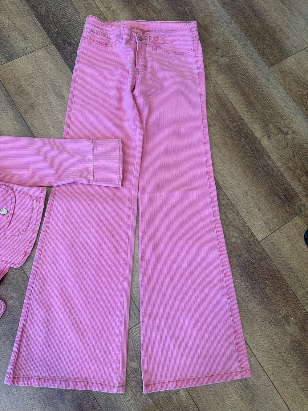Bleus Pink Corduroy Two-Piece Jacket and Pants Set Size M - Picture 3 of 14